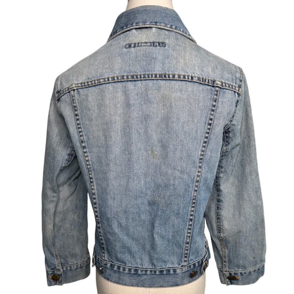 Marc Jacobs Y2K vintage designer shrunken denim jean jacket light wash size XS - Picture 4 of 8